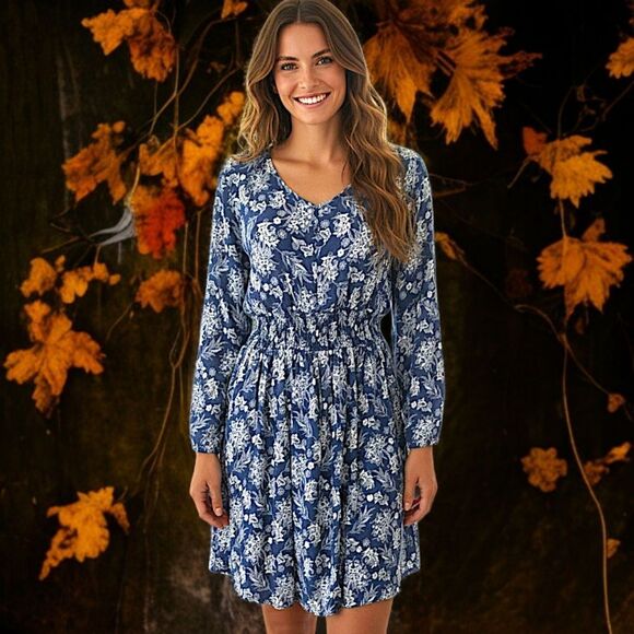 J Gee Floral Dress MP Long Sleeve Petite Cottage Fairy Grunge Romantic Cottage - Picture 14 of 16